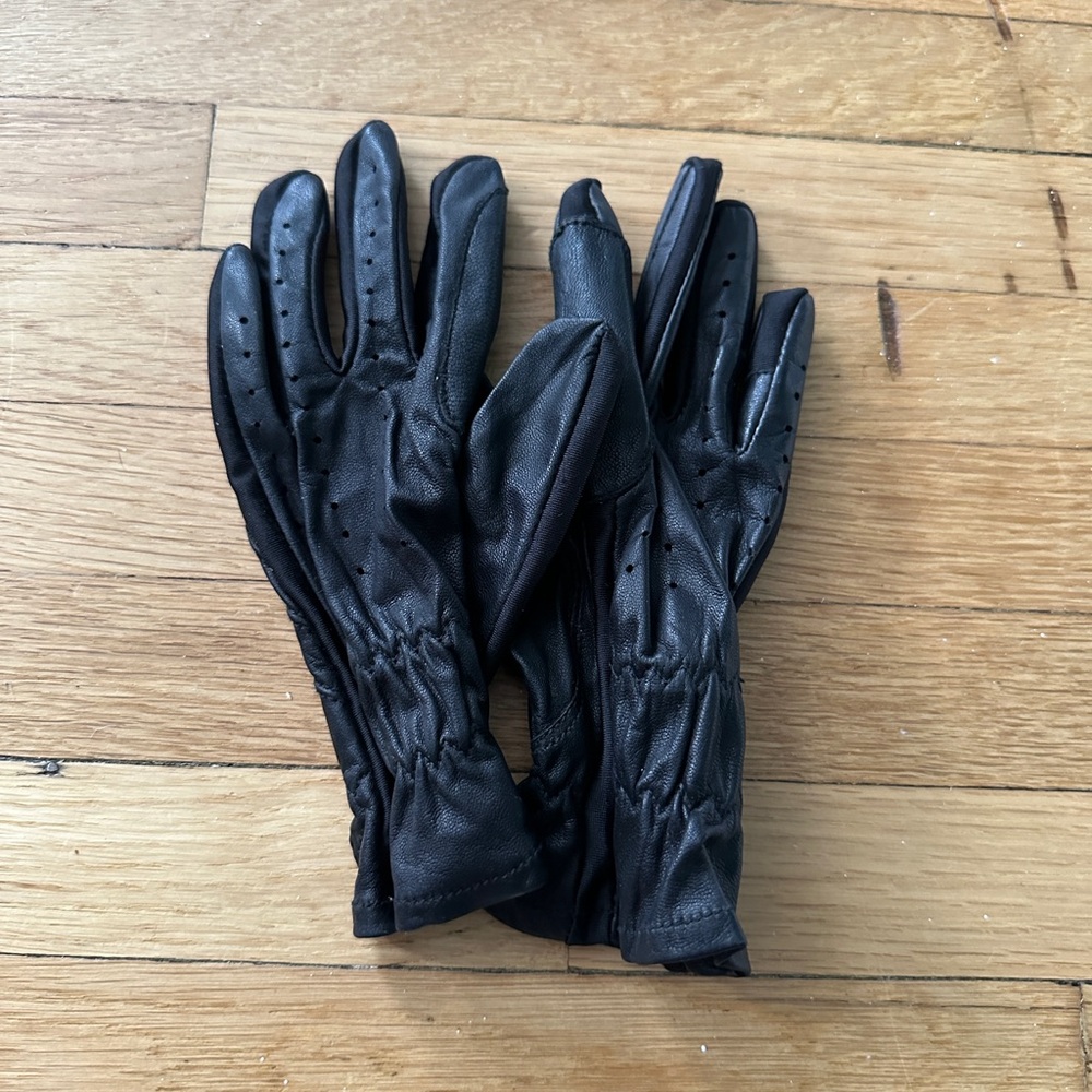 Children's leather riding gloves size large